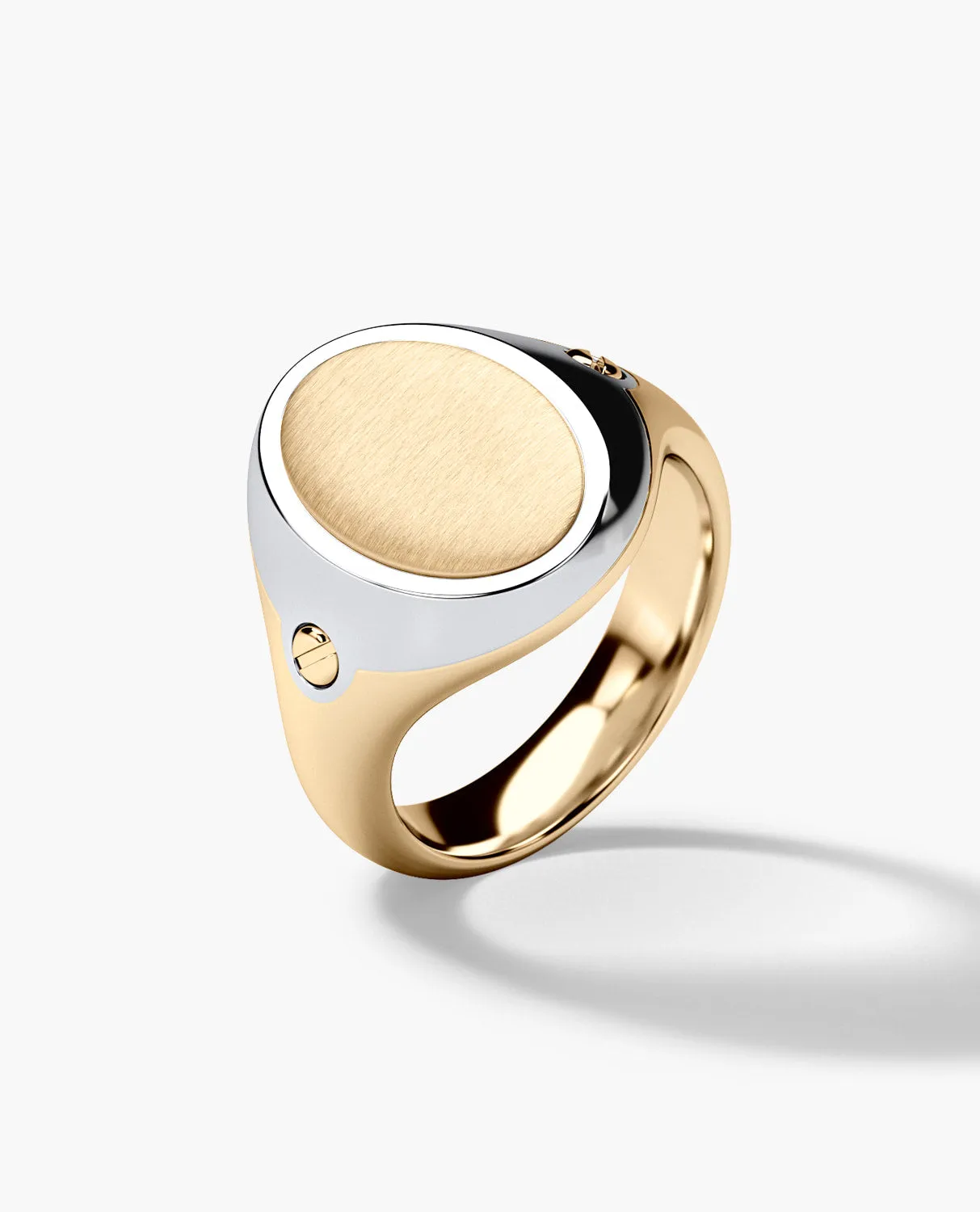 LODESTAR Two-Tone Gold Signet Ring