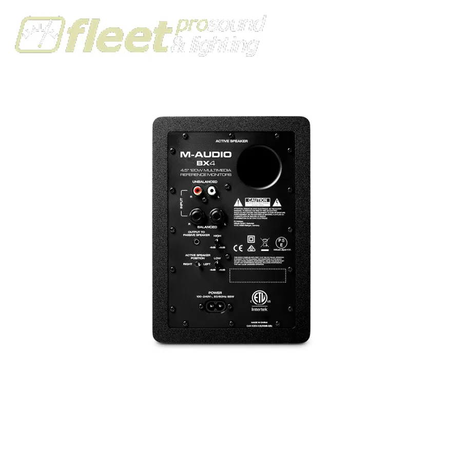 M-Audio BX4PAIR 4.5” Black Kevlar 120-Watt Multimedia Reference Monitors