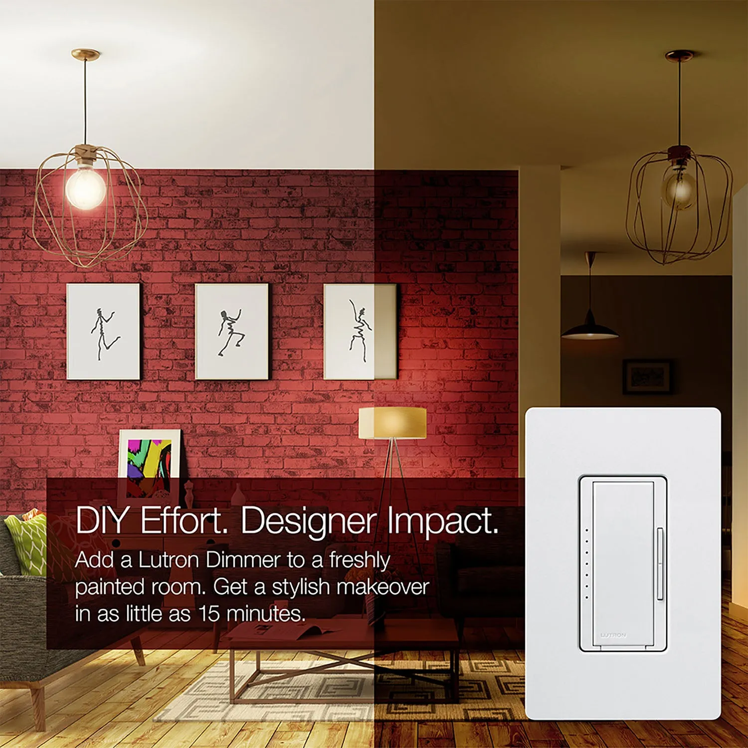 Maestro LED  Dimmer Switch, 150-Watt, Single Pole or Multi-Location, Light Almond