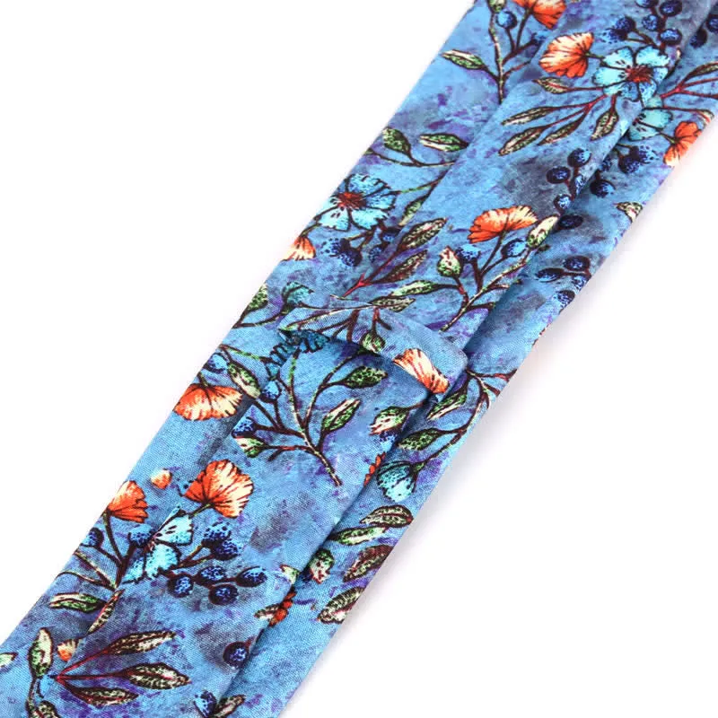 Men's Bright Art Floral Painting Necktie