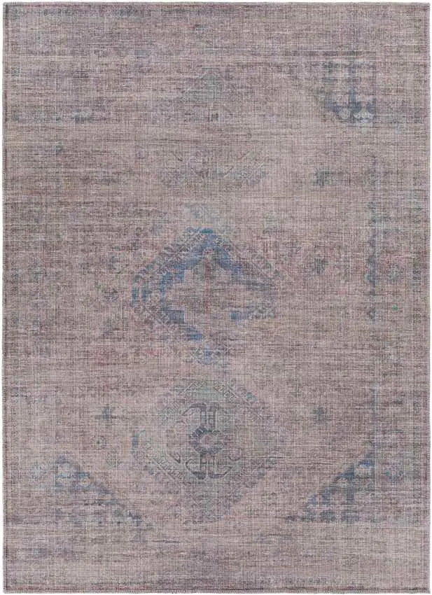 Michiana Shores Traditional Pale Blue Washable Area Rug