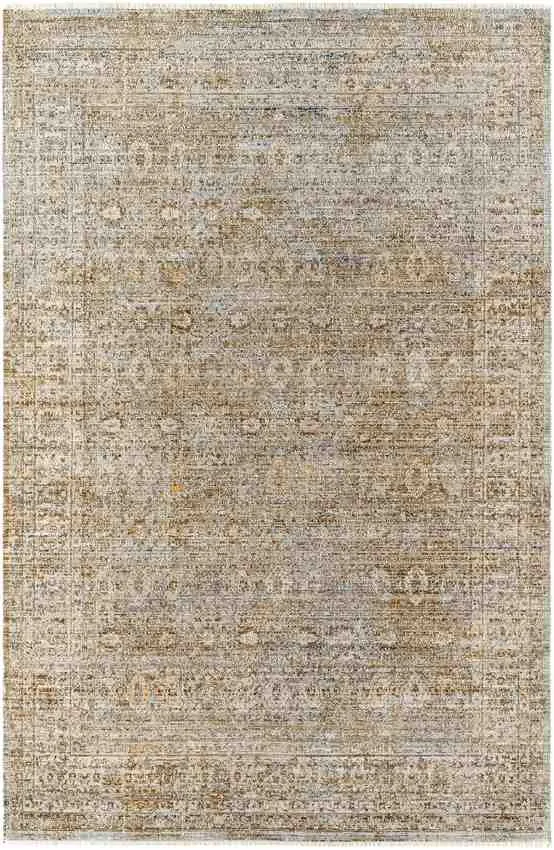 Moshe Traditional Brown/Ivory Washable Area Rug