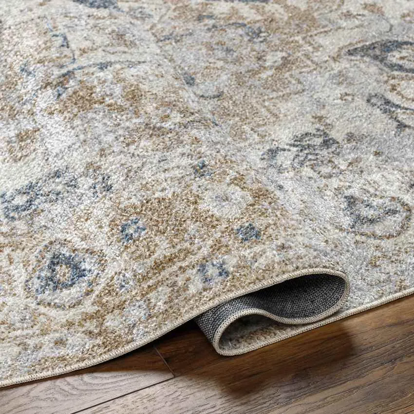 Moya Traditional Hickory Washable Area Rug