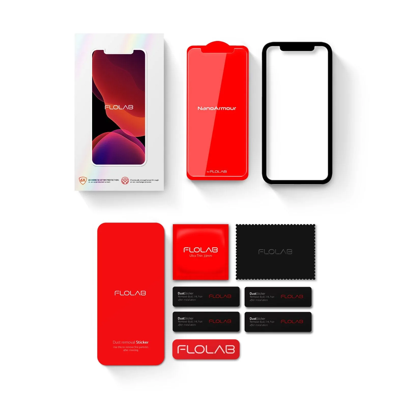 NanoArmour iPhone XS Max Screen Protector Antimicrobial Case Friendly