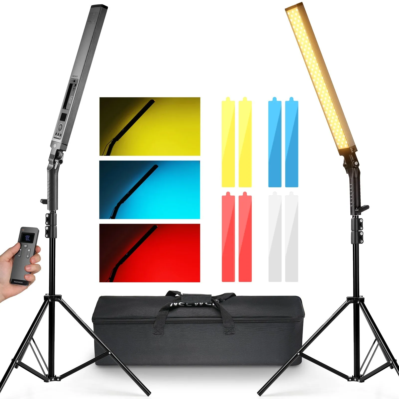 NEEWER BH20B Upgraded 21W LED Video Light Stick Kit