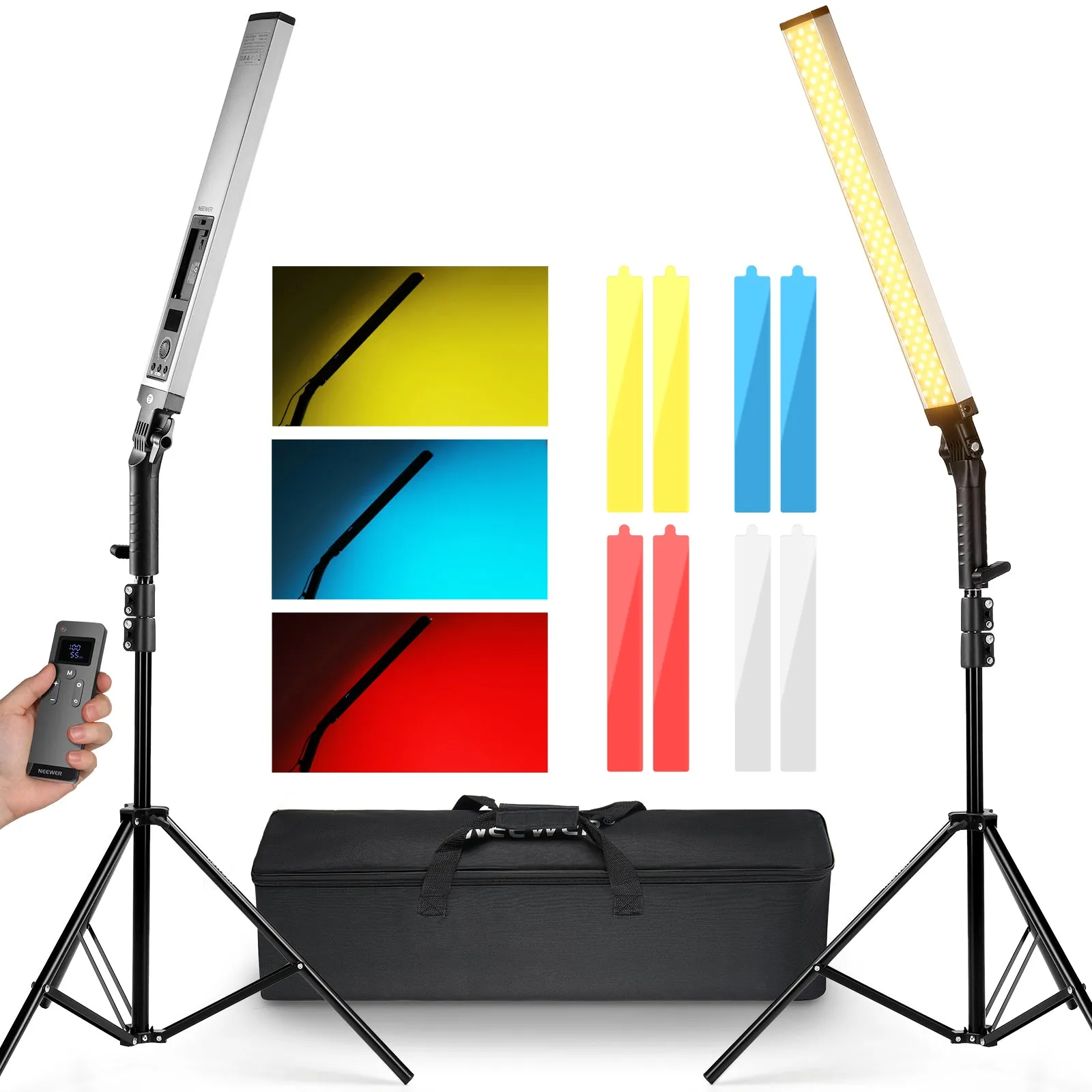 NEEWER BH20B Upgraded 21W LED Video Light Stick Kit