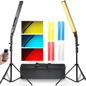 NEEWER BH20B Upgraded 21W LED Video Light Stick Kit