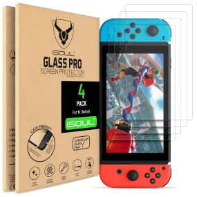 Nintendo Switch Screen Protector [Pack Of 4] Tempered Glass Film