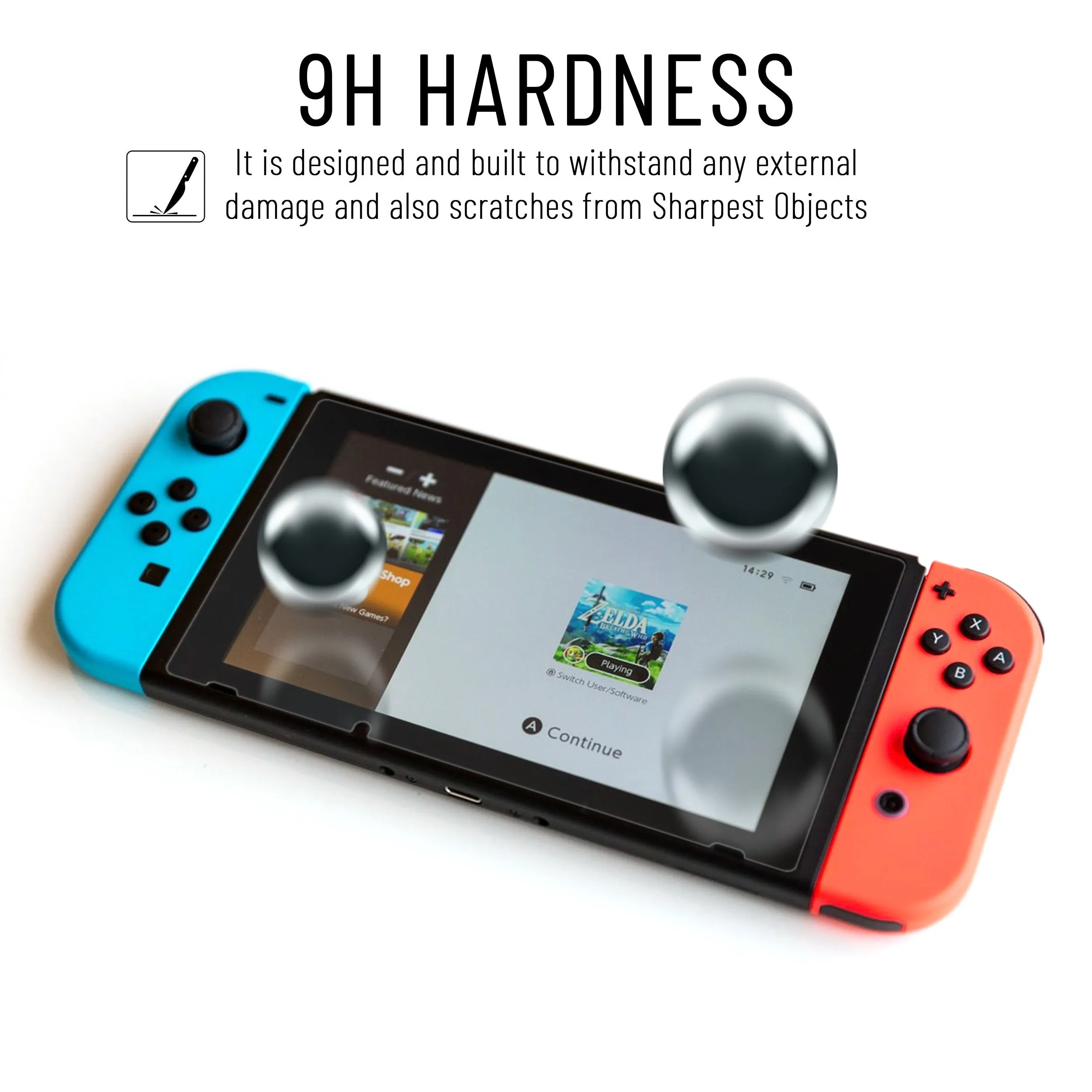 Nintendo Switch Screen Protector [Pack Of 4] Tempered Glass Film