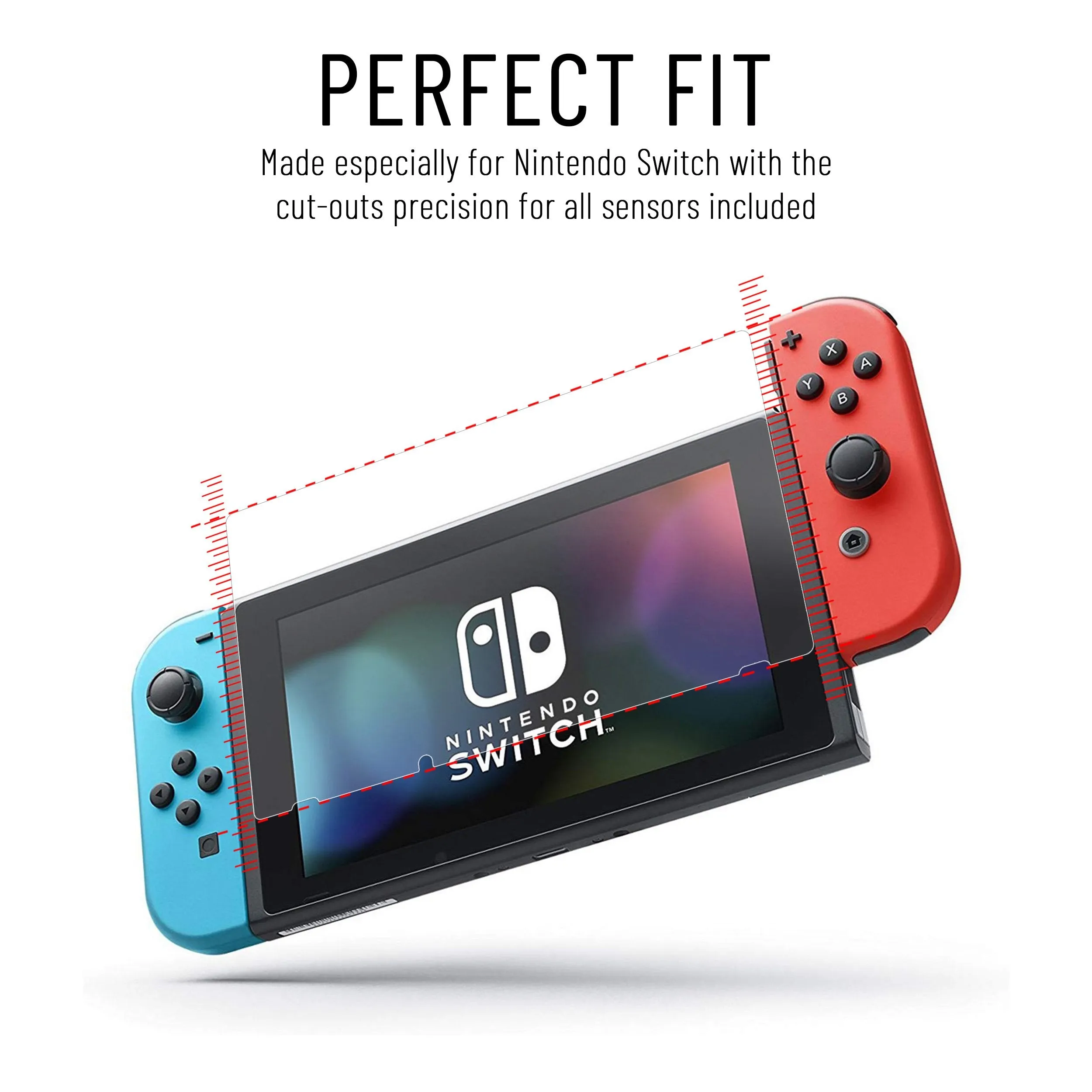 Nintendo Switch Screen Protector [Pack Of 4] Tempered Glass Film