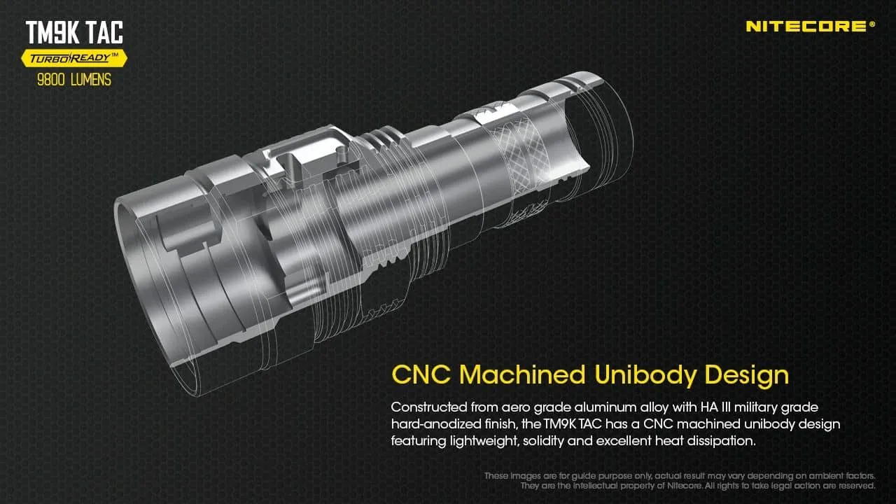 Nitecore TM9K TAC powerful 9800 lumen 280m USB-C rechargeable tactical floodlight