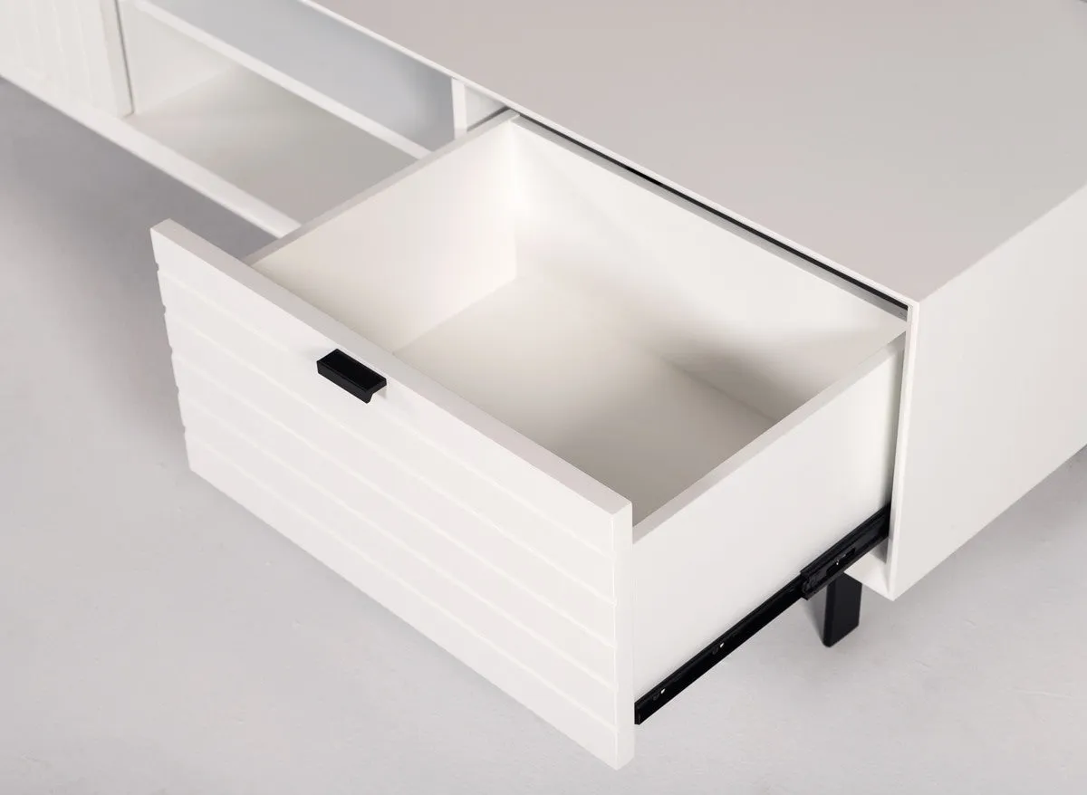 Nova Domus Valencia White TV Stand