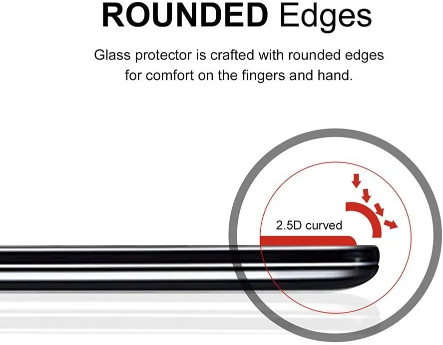 OnePlus 7 Pro Tempered Glass Screen Protector Anti Scratch, Bubble Free Black