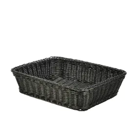 Polywicker Display Basket Black 36.5 x 29 x 9cm - Pack 1