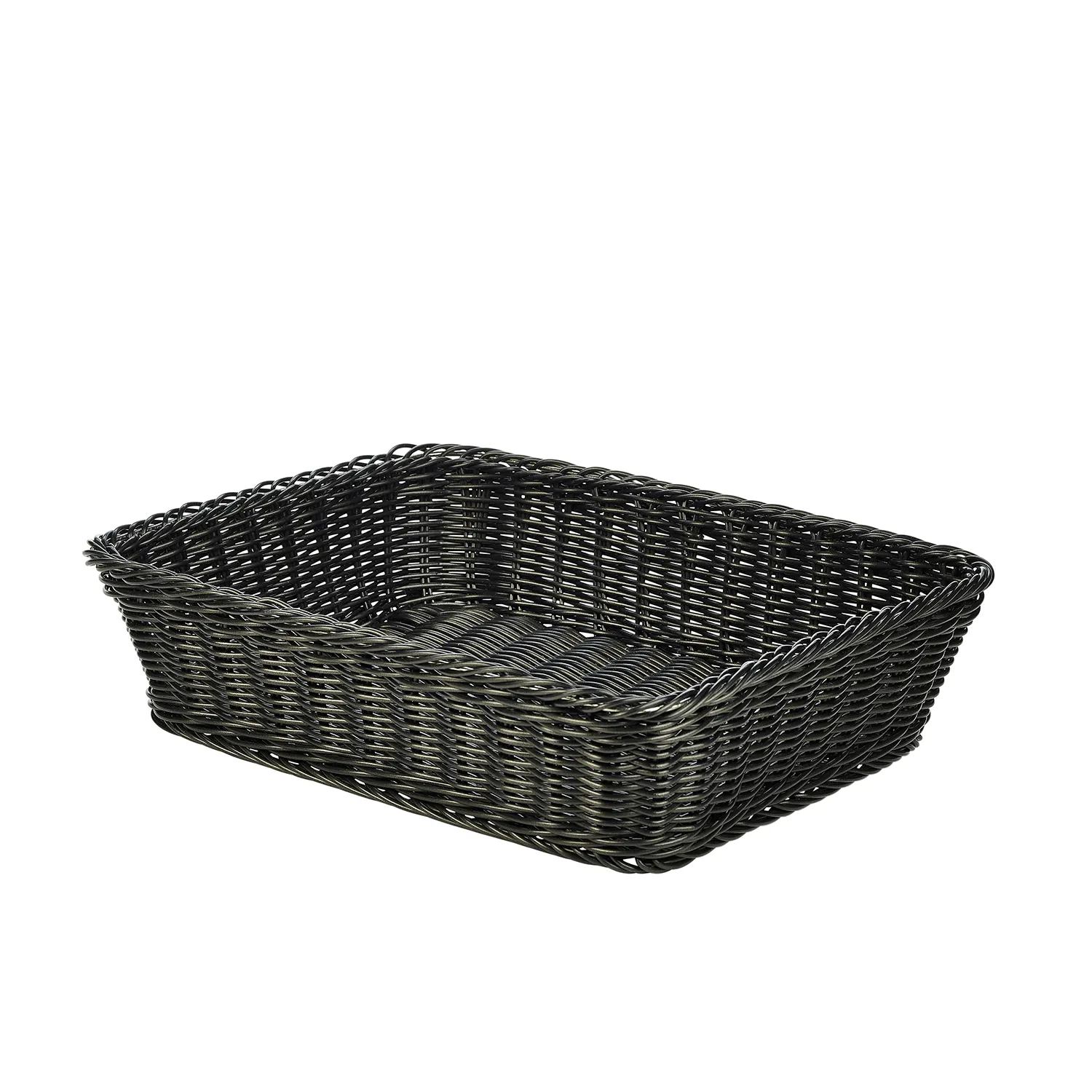 Polywicker Display Basket Black 36.5 x 29 x 9cm - Pack 1