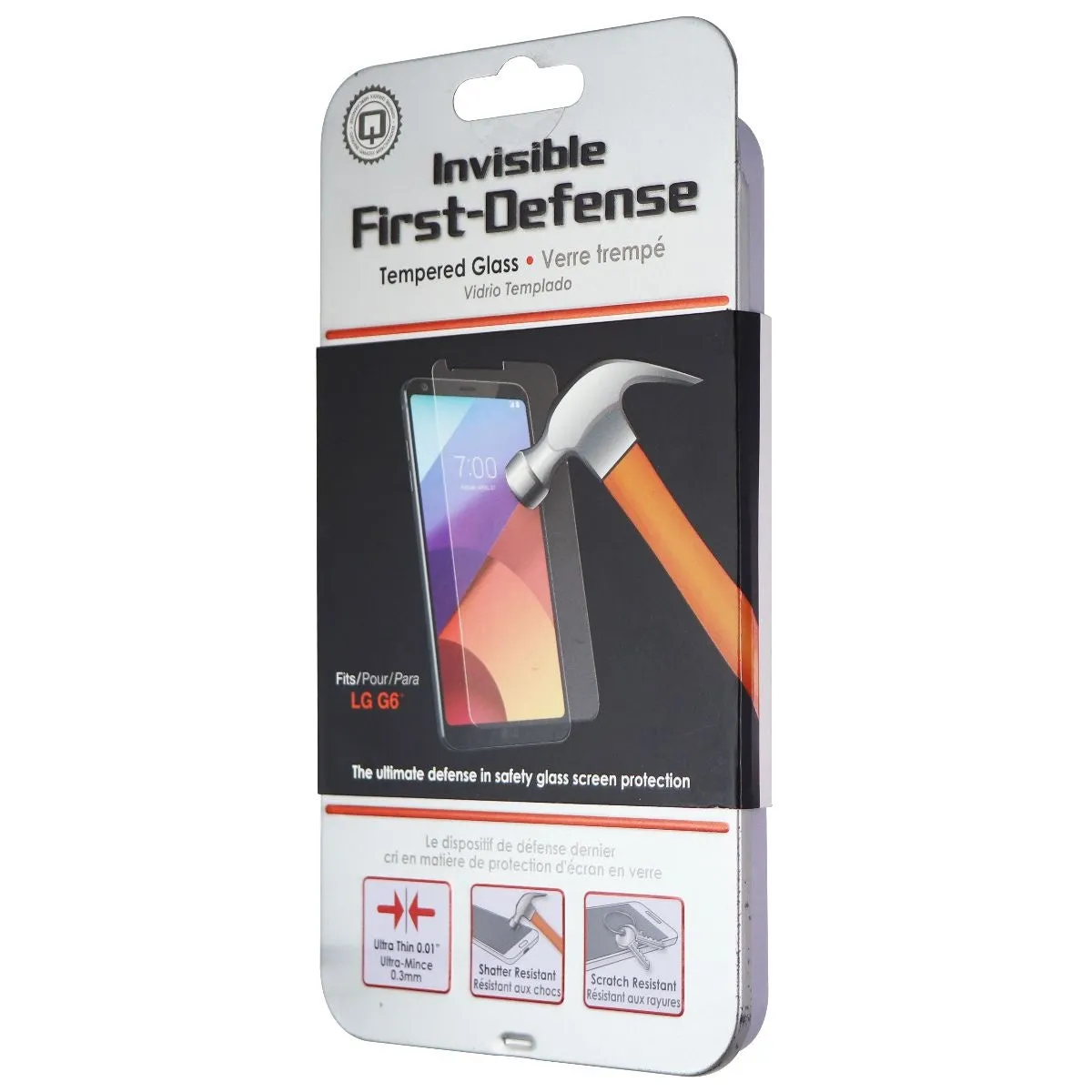 Qmadix Invisible First-Defense Tempered Glass for LG G6 - Clear