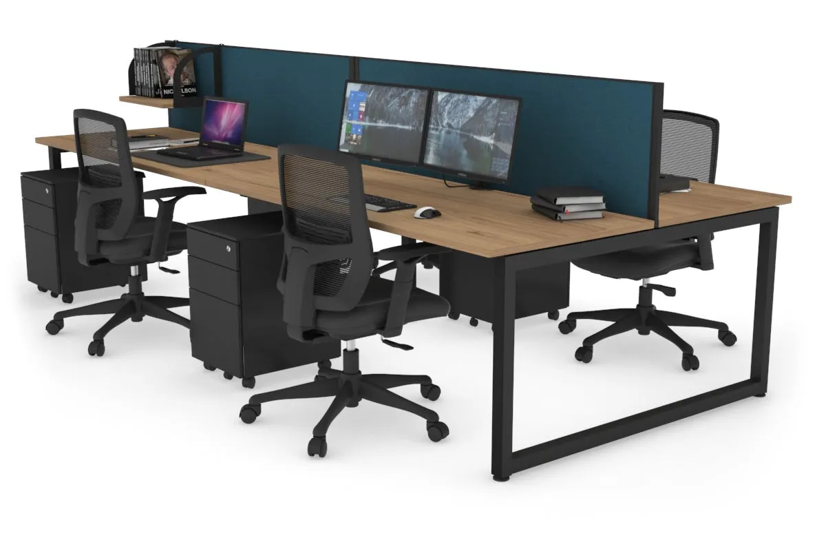 Quadro Loop Legs 4 Person Office Workstation [1400L x 700W]