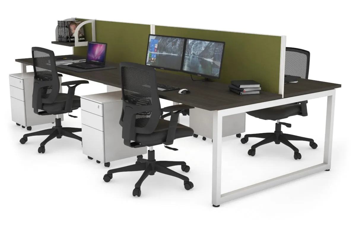 Quadro Loop Legs 4 Person Office Workstation [1400L x 700W]