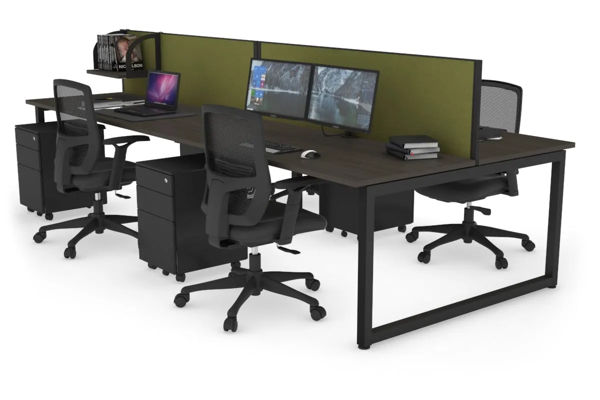 Quadro Loop Legs 4 Person Office Workstation [1400L x 700W]
