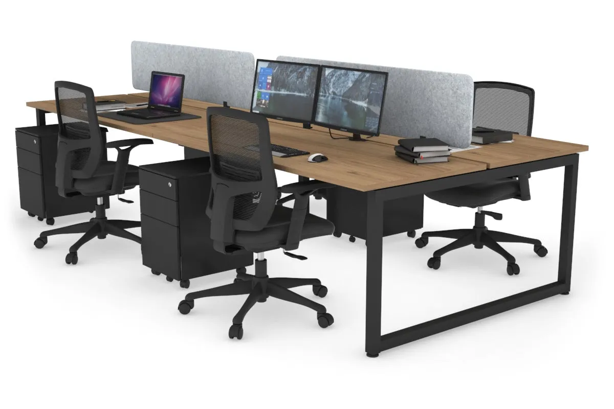 Quadro Loop Legs 4 Person Office Workstation [1400L x 700W]