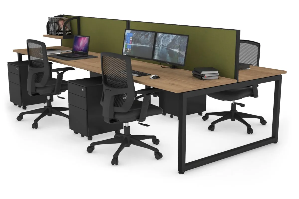 Quadro Loop Legs 4 Person Office Workstation [1400L x 700W]