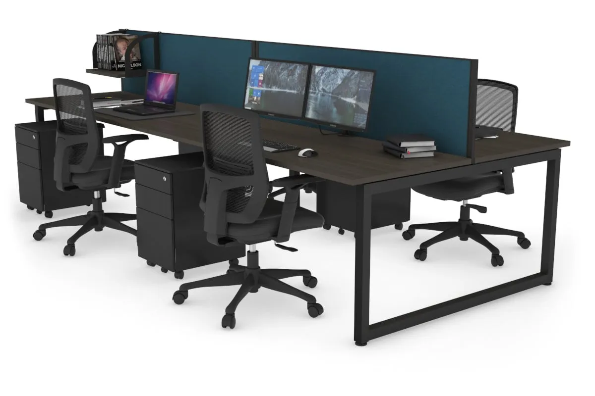 Quadro Loop Legs 4 Person Office Workstation [1400L x 700W]