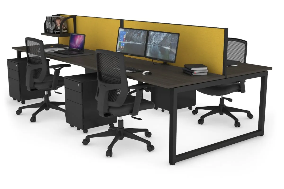 Quadro Loop Legs 4 Person Office Workstation [1400L x 700W]