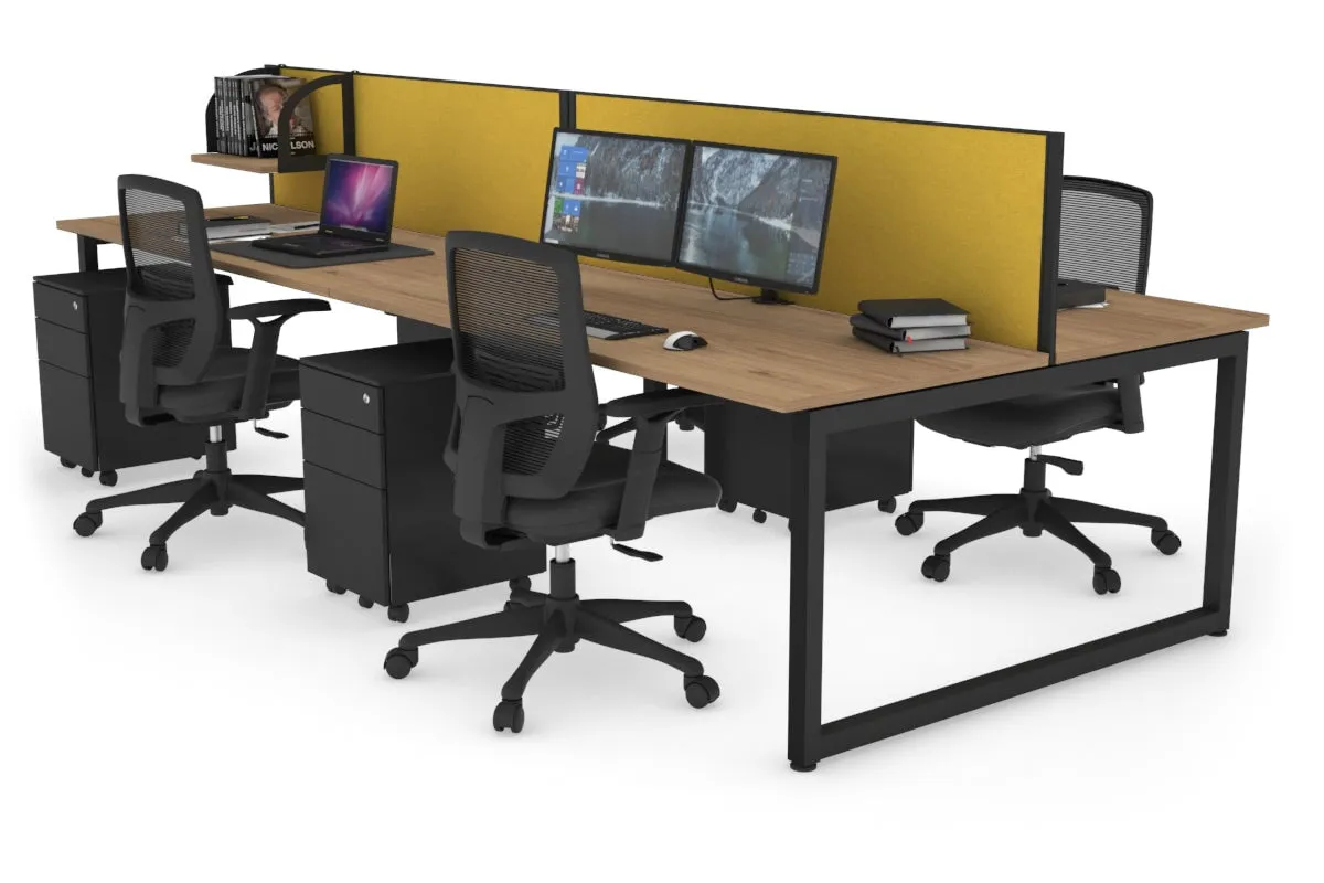 Quadro Loop Legs 4 Person Office Workstation [1400L x 700W]