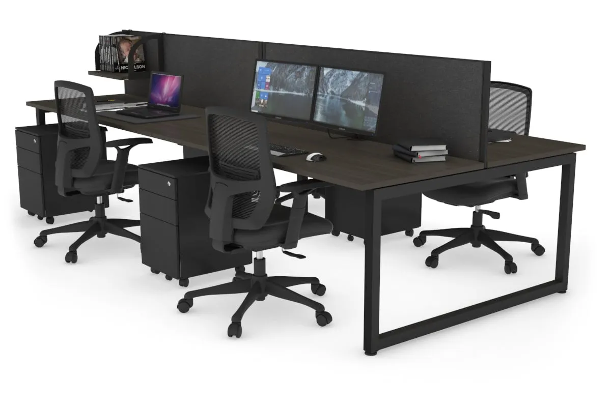 Quadro Loop Legs 4 Person Office Workstation [1400L x 700W]