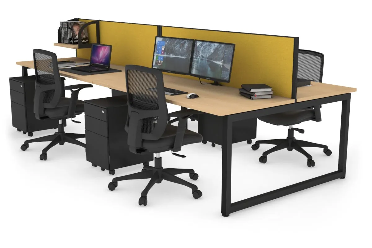 Quadro Loop Legs 4 Person Office Workstation [1400L x 700W]