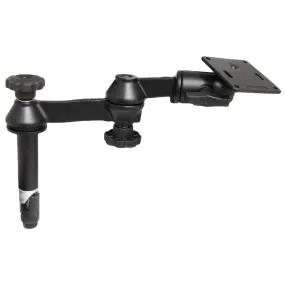 RAM® 4" Upper Pole with Double Swing Arms & 75x75mm VESA Plate