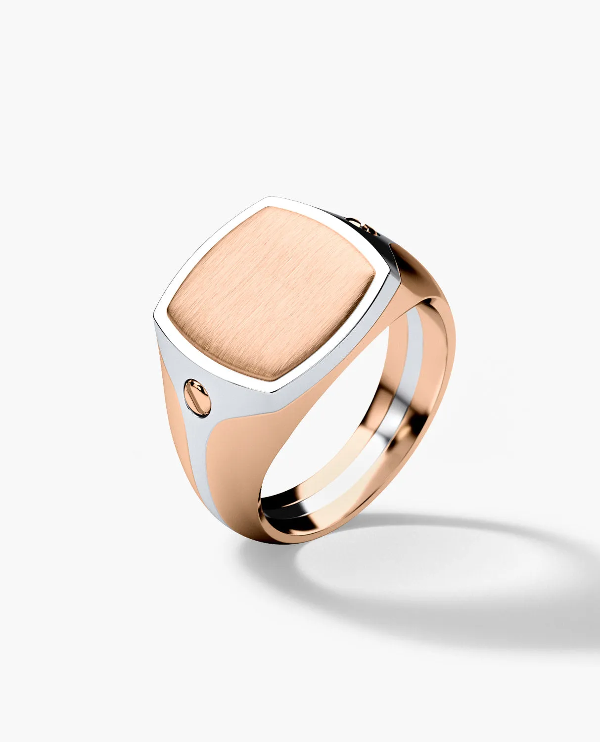 Ready to Ship - BETZ Two-Tone Gold Signet Ring - Version 1