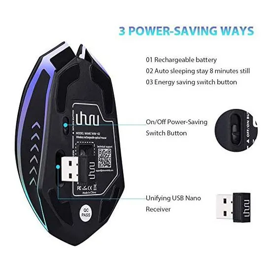Rechargeable USB Wireless Gaming Mouse