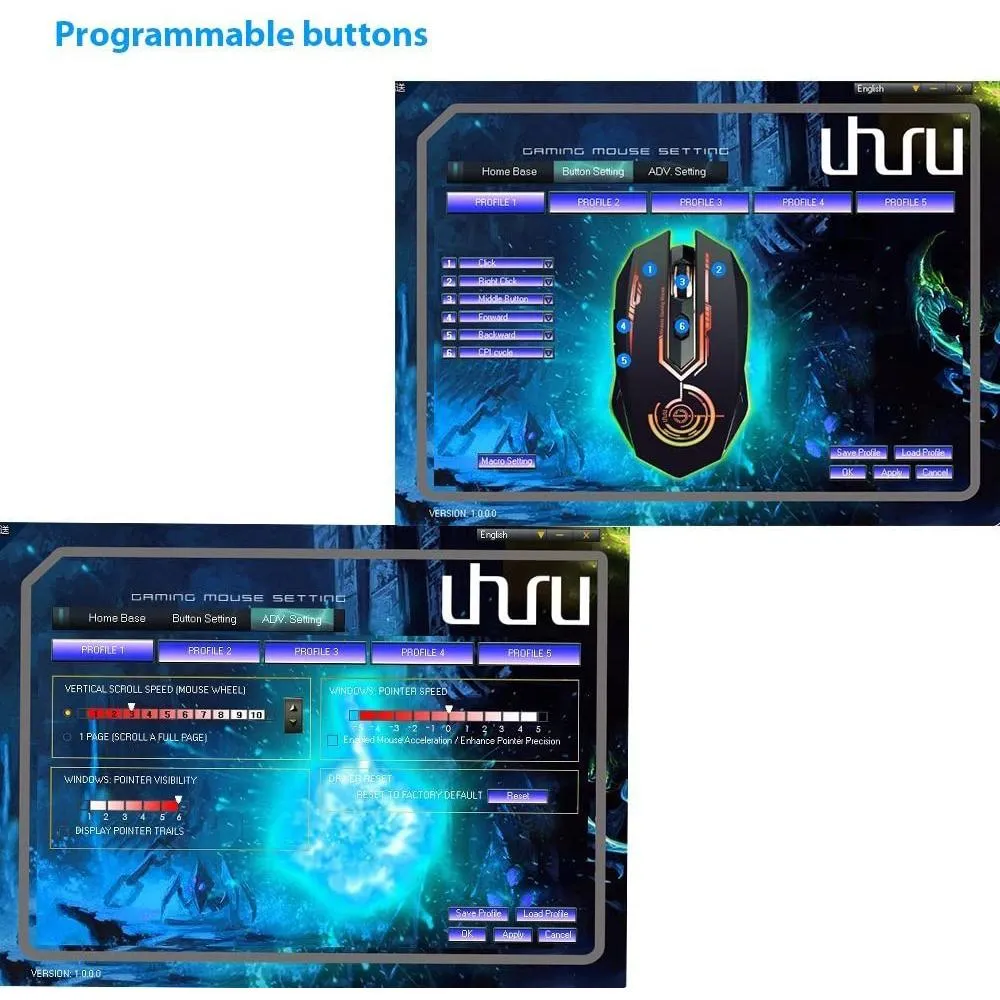 Rechargeable USB Wireless Gaming Mouse