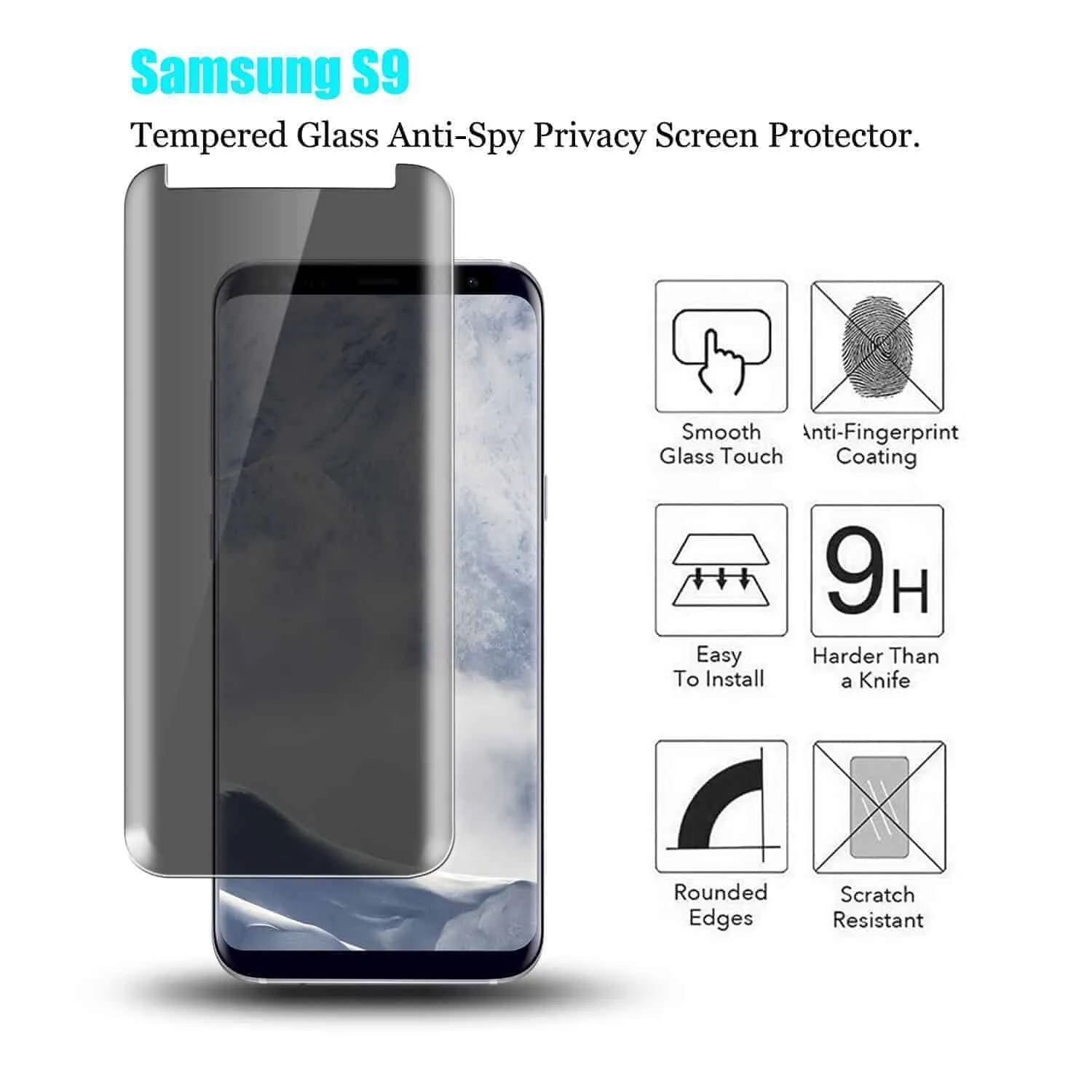 S9 Plus Screen Protector Privacy Glass | Samsung Galaxy S9 Plus Screen Protector