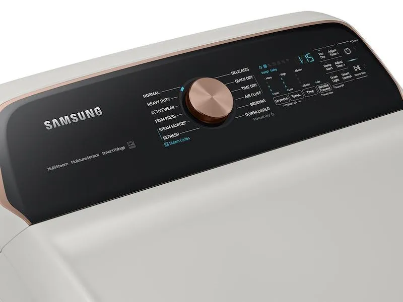 Samsung DVG55CG7500E 7.4 cu. ft. Smart Gas Dryer with Steam Sanitize  in Ivory