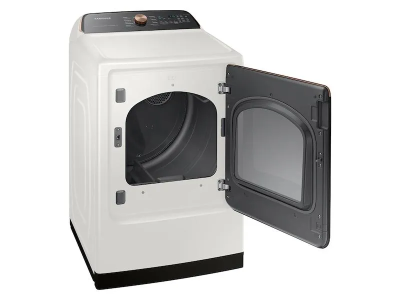 Samsung DVG55CG7500E 7.4 cu. ft. Smart Gas Dryer with Steam Sanitize  in Ivory