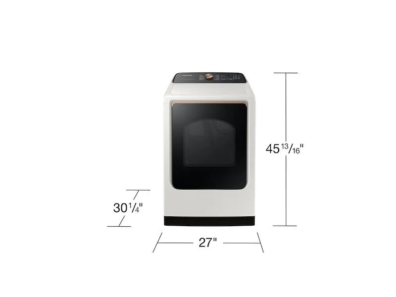 Samsung DVG55CG7500E 7.4 cu. ft. Smart Gas Dryer with Steam Sanitize  in Ivory