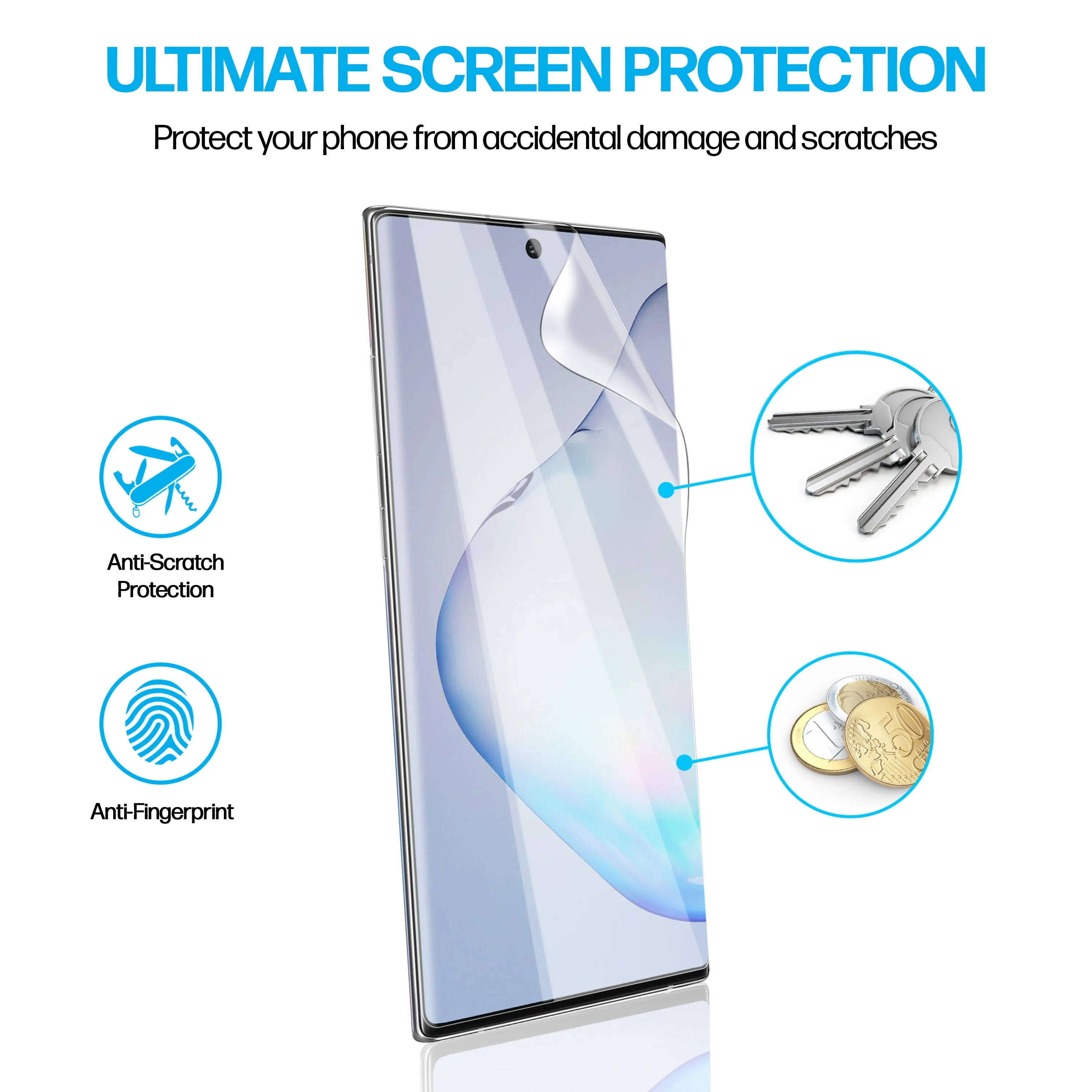 Samsung Galaxy Note 10 Plus Anti-Scratch Screen Protector Film [2-Pack]