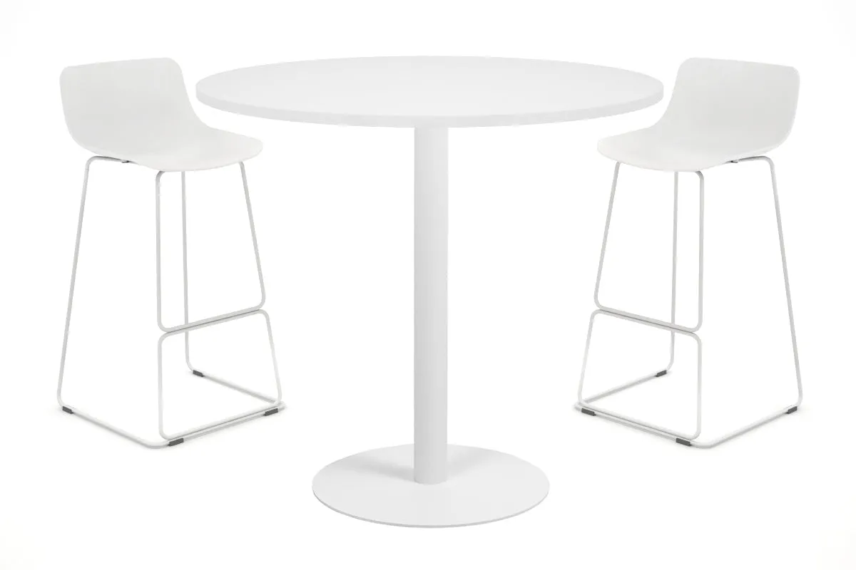 Sapphire Disc Base Tall Round Bar Counter Table [800 mm]