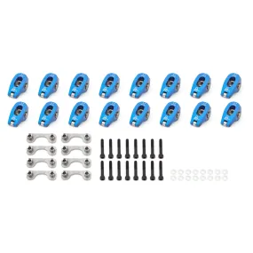 Scorpion Race Series Full Roller Rocker Arm - 8 mm Pedestal Mount - 1.70 Ratio - Blue Anodized - GM LS-Series - Set of 16 1062