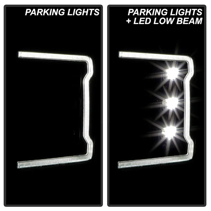 Spyder Apex F250 F350 F450 Super Duty 17-18 LED Headlights Black