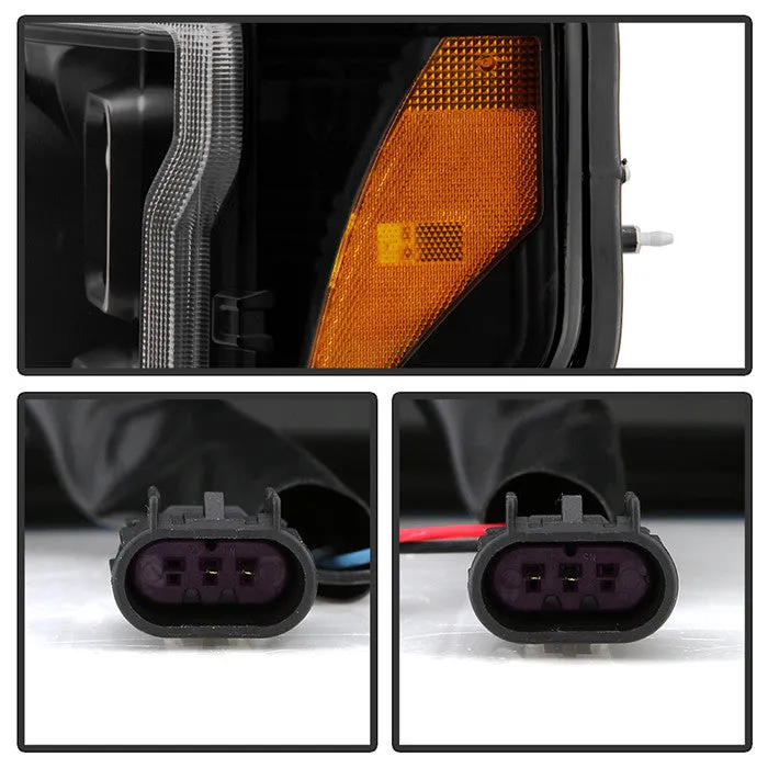 Spyder Apex F250 F350 F450 Super Duty 17-18 LED Headlights Black