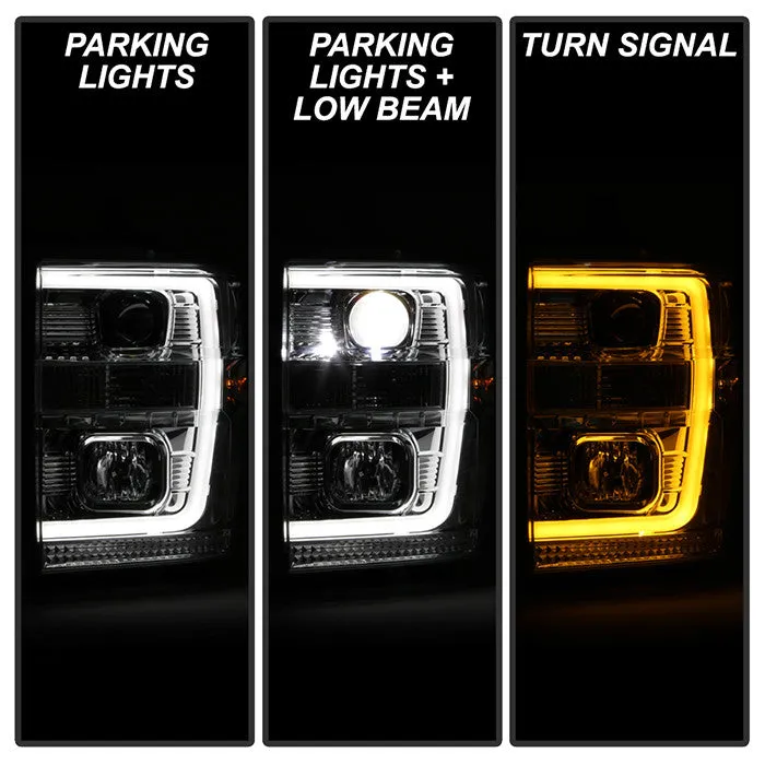 Spyder Platinum F250 F350 F450 Super Duty 08-10 LED Headlights Chrome