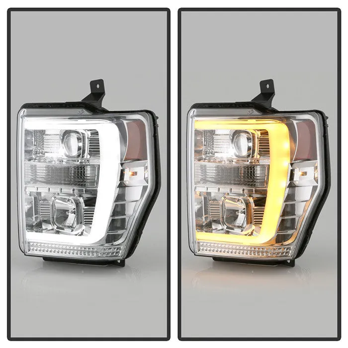 Spyder Platinum F250 F350 F450 Super Duty 08-10 LED Headlights Chrome