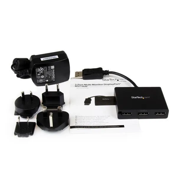 StarTech DisplayPort to DisplayPort Multi Monitor Splitter - 3-Port MST Hub