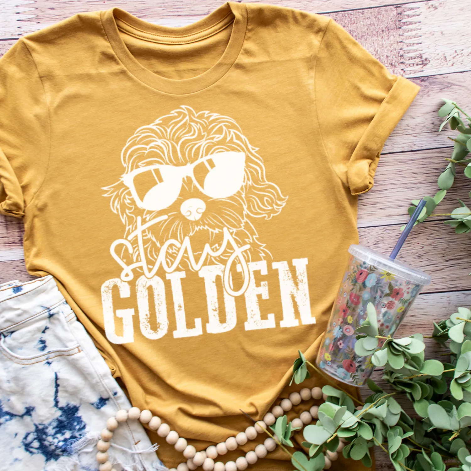 Stay Golden Screen Printed Tee Unisex Small-3XL