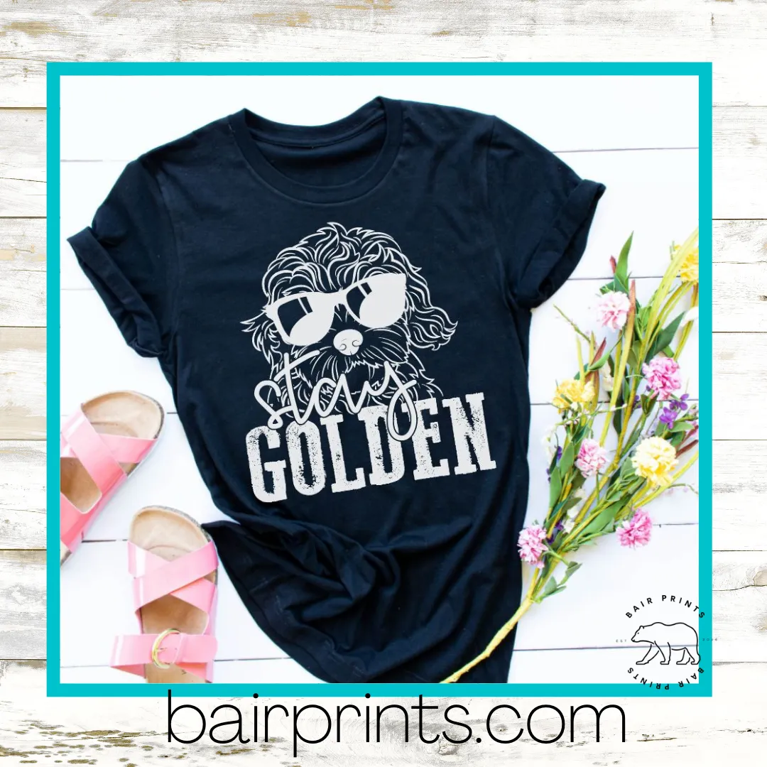Stay Golden Screen Printed Tee Unisex Small-3XL