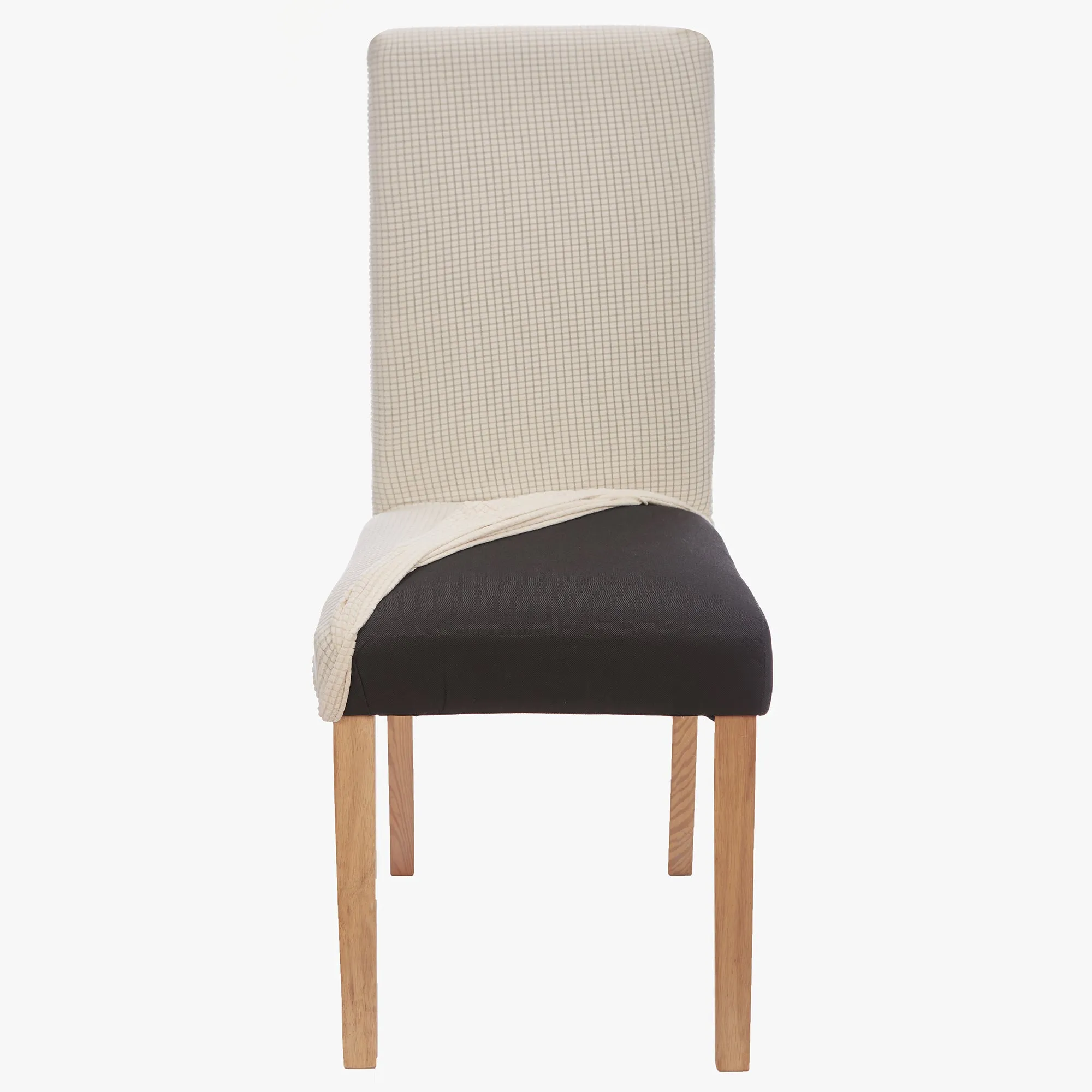 Stretch Chair Covers Slipcovers (Pack of 4, Cream White)