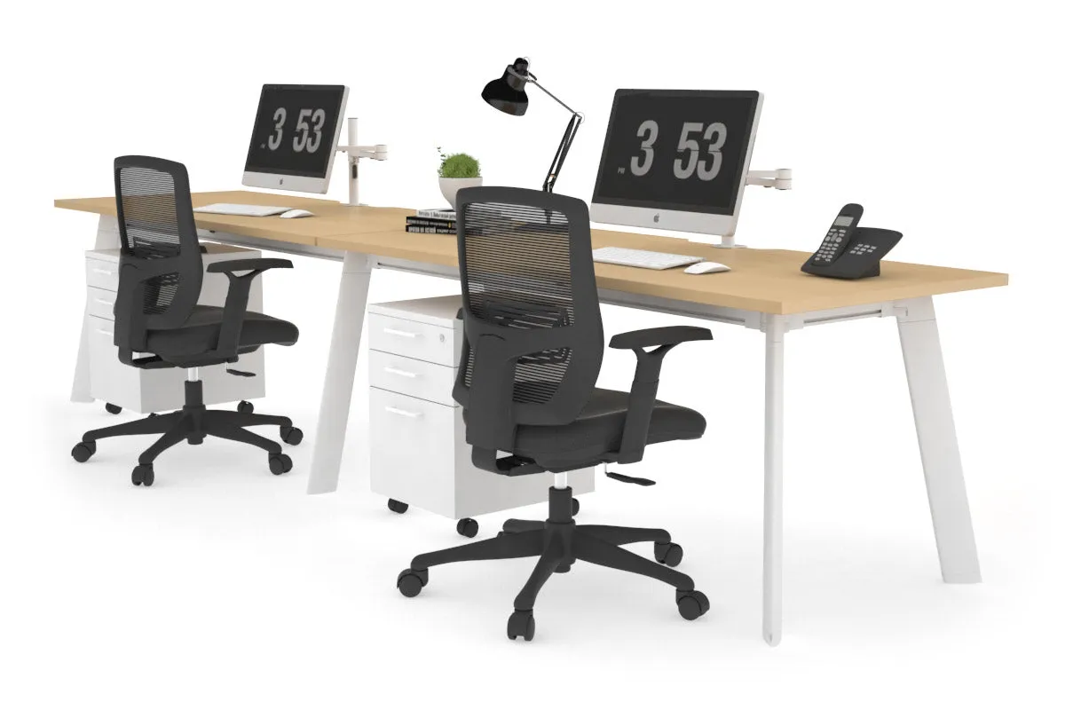 Switch - 2 Person Office Workstation Run [1200L x 800W with Cable Scallop]
